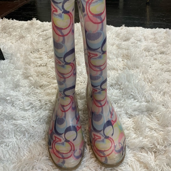 Coach Rubber Rain Boots - Picture 3 of 5